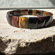bracelet Bull, Falcon, Tiger Eye
